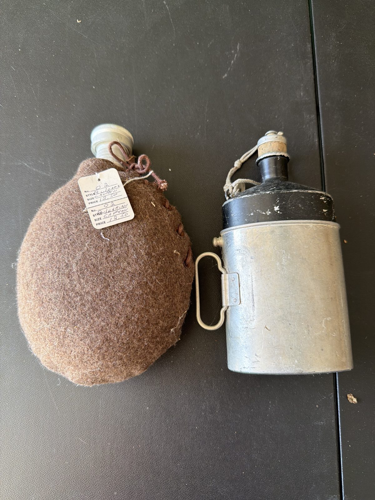 Lot of 2 Old Vintage Canteens